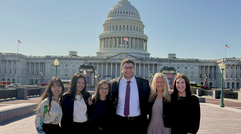 pharmacy students in front of the capitol during policy week 2026