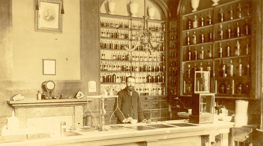 undated image of apothecary space