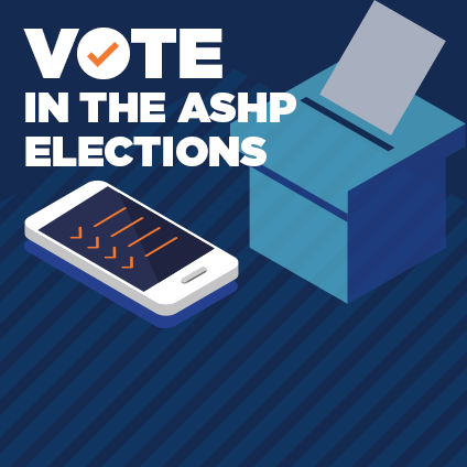 Vote in the ASHP Elections - ballot box and smart phone