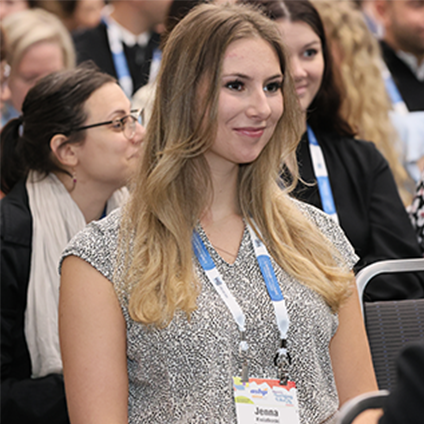 live pharmacotherapy - woman attending in person event