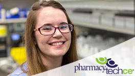 Pharmacy Tech with a PharmacyTechCE logo