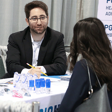 two individuals at a job interview